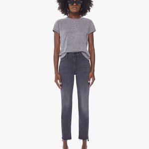 Mother Jeans The Mid-Rise Dazzler Ankle In Lighting Up Lanterns dark gray sz 27